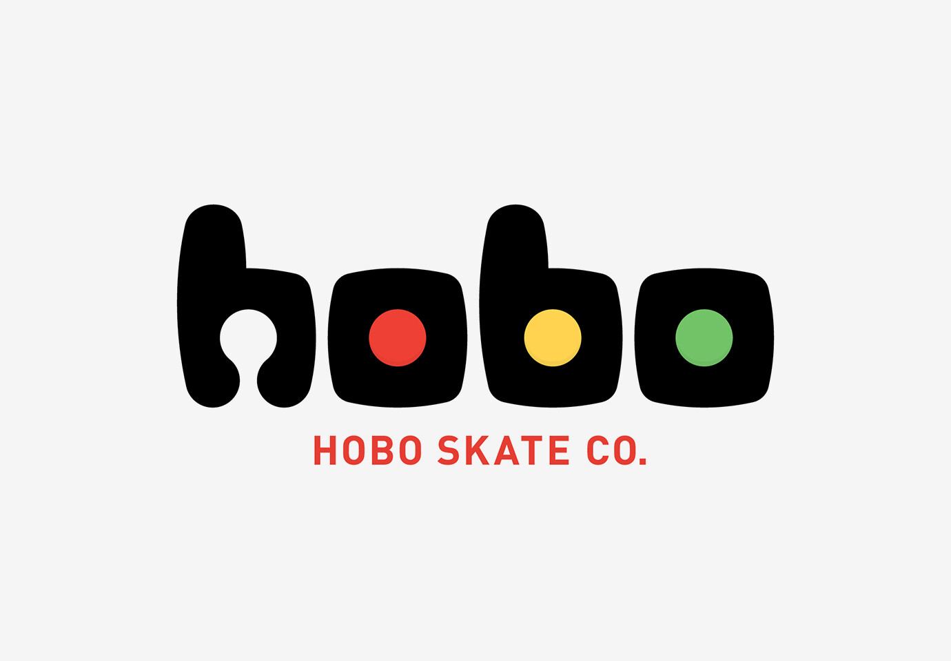 The custom-lettered logotype for the Hobo Skate Company.